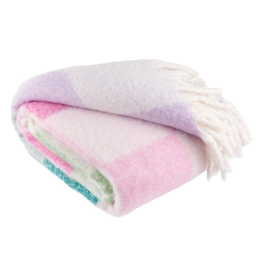 Pastel Checked Throw