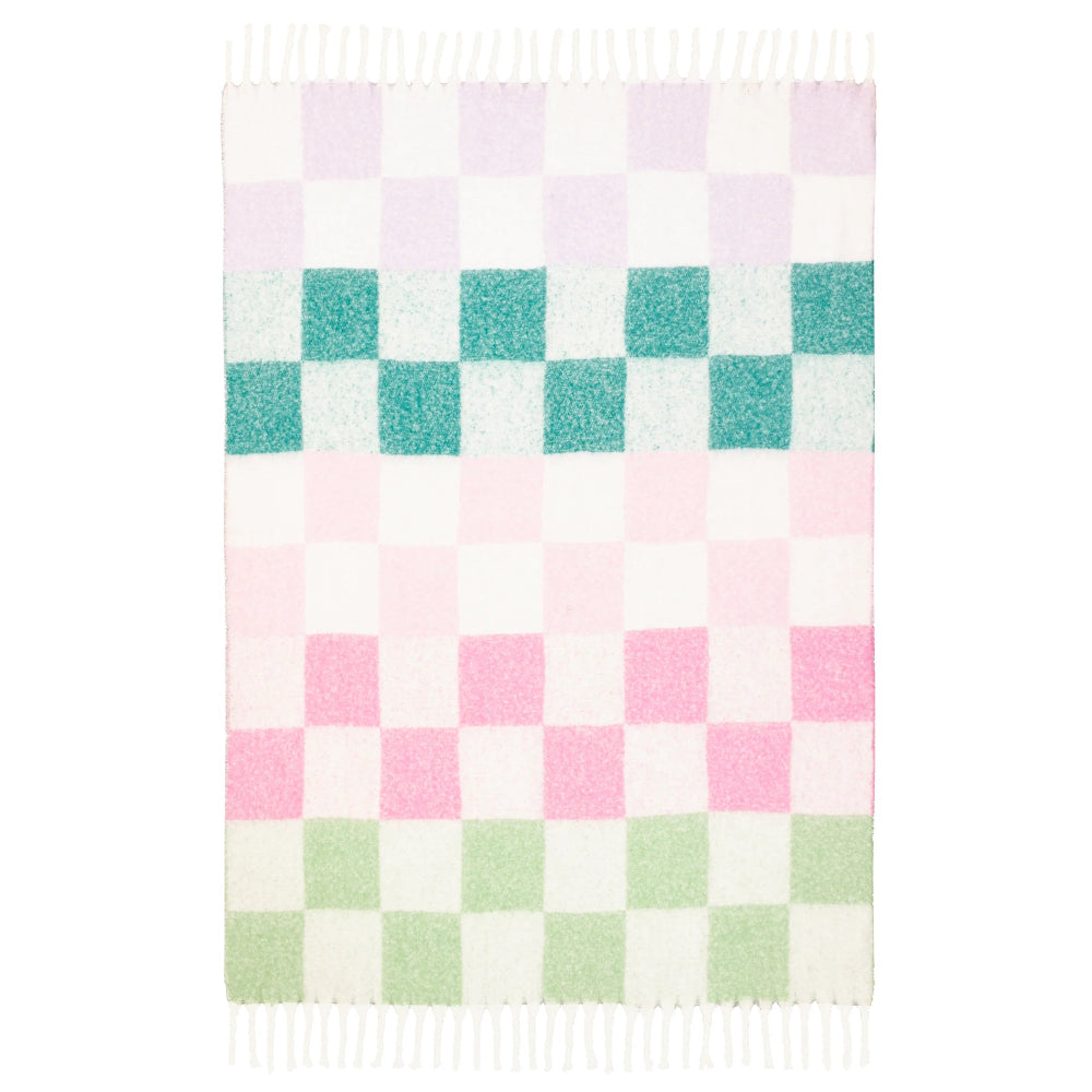 Pastel Checked Throw