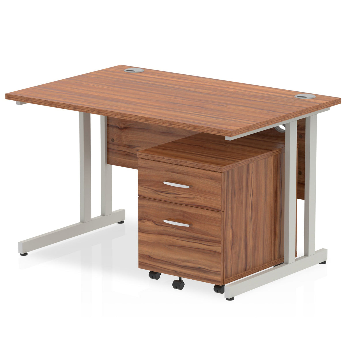 ID Workplace Cantilever Desk with Mobile Pedestal - Industrious Decor