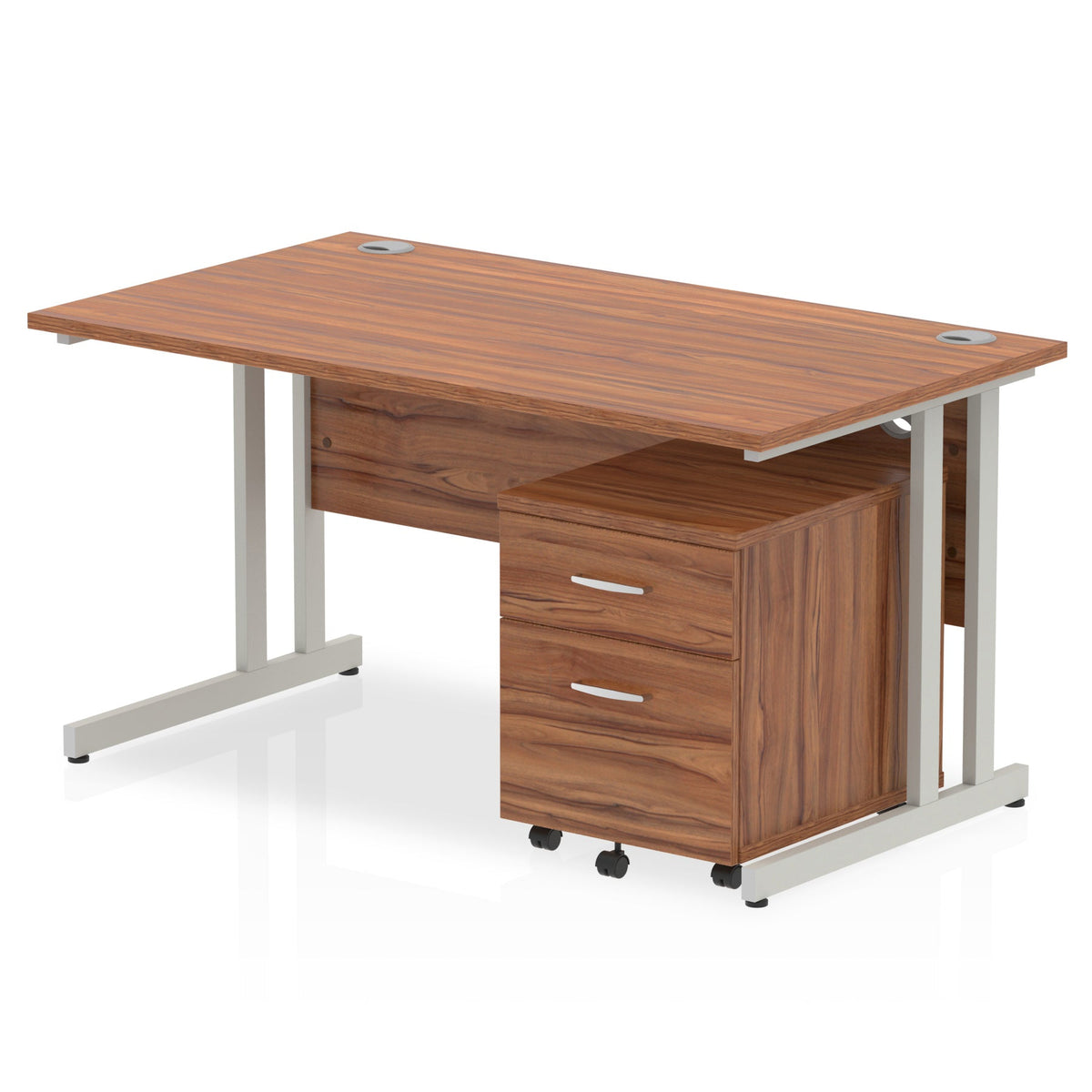 ID Workplace Cantilever Desk with Mobile Pedestal - Industrious Decor