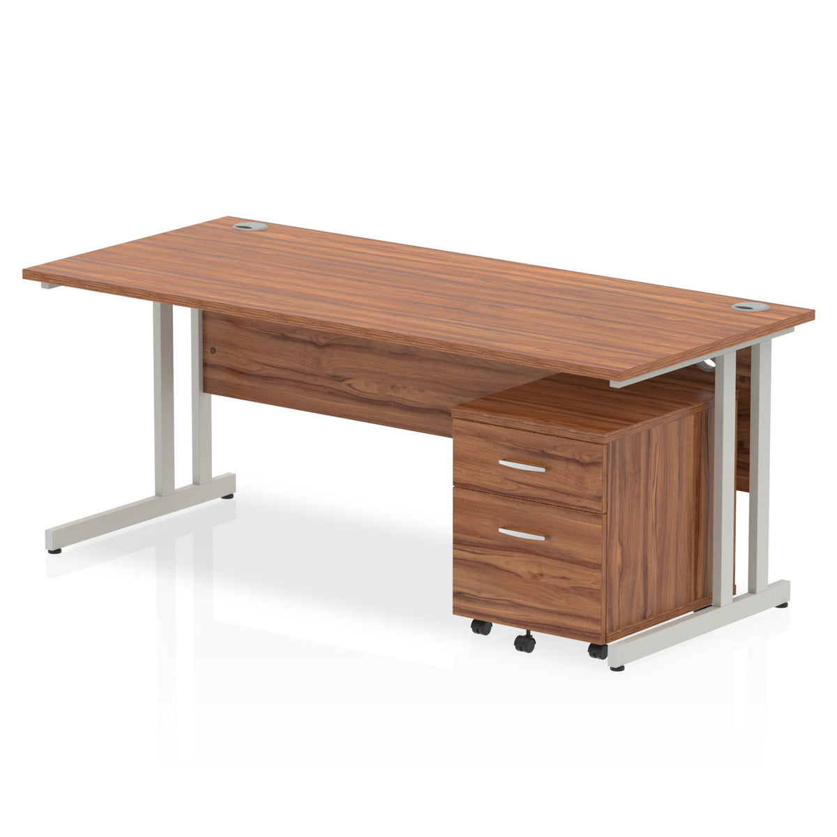 ID Workplace Cantilever Desk with Mobile Pedestal - Industrious Decor