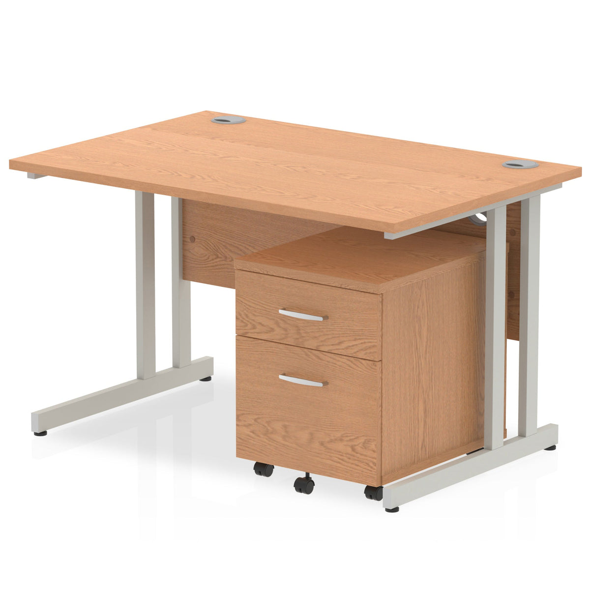 ID Workplace Cantilever Desk with Mobile Pedestal - Industrious Decor