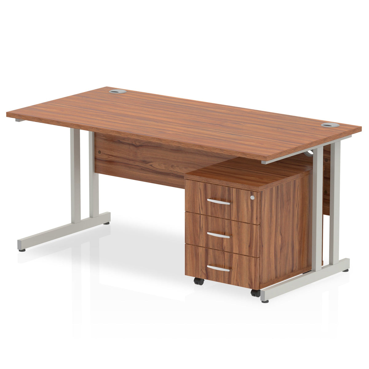 ID Workplace Cantilever Desk with Mobile Pedestal - Industrious Decor