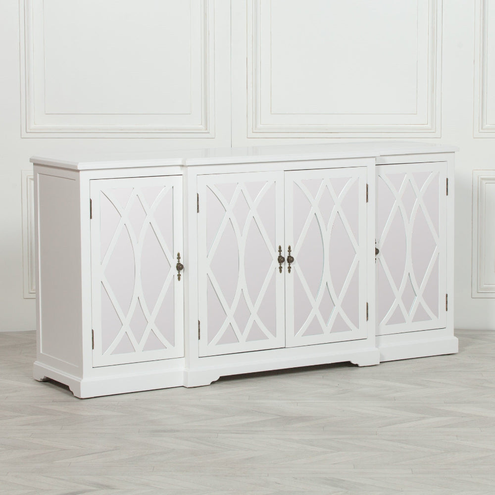 Fretwork Mirrored Sideboard - Industrious Decor