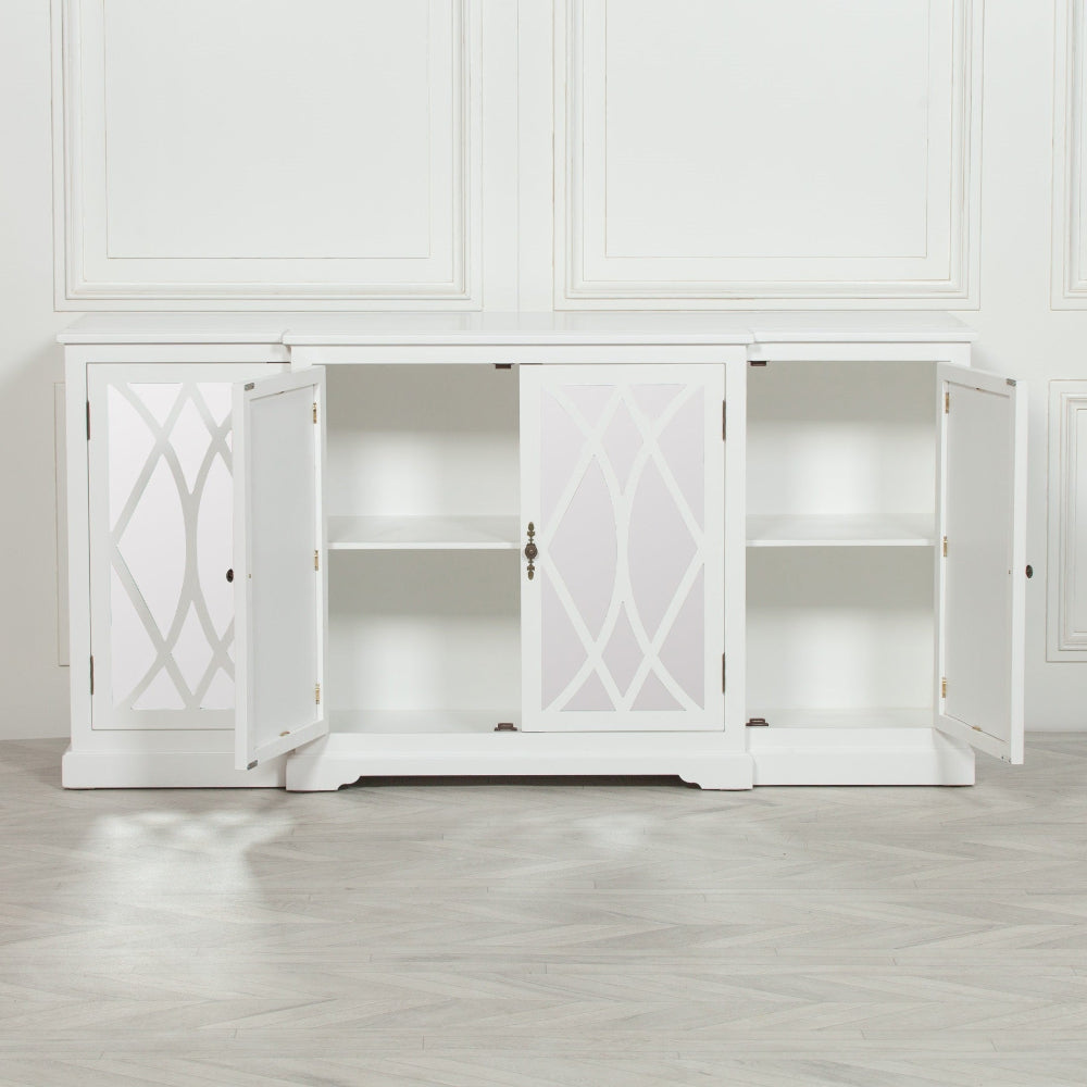 Fretwork Mirrored Sideboard - Industrious Decor