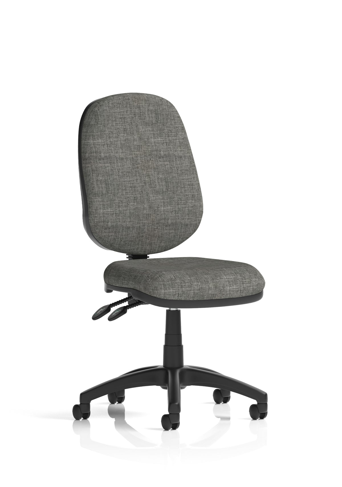 Ives Medium Back Task Operator Office Chair Charcoal Fabric Matching Bespoke Colour None - Industrious Decor