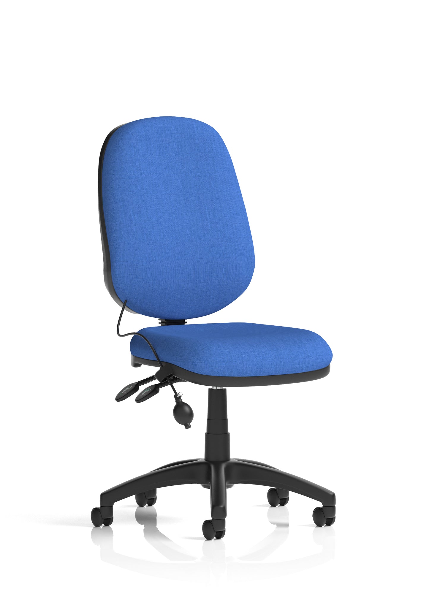Eclipse Plus II Medium Back Task Operator Office Chair With Pump Lumbar Blue None - Industrious Decor
