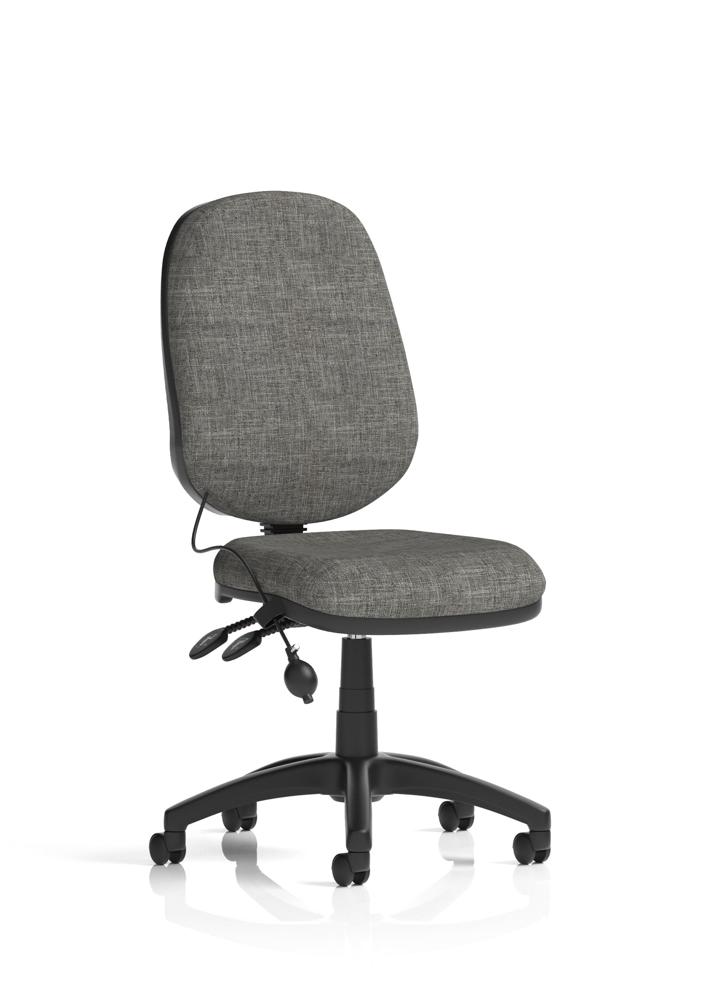 Eclipse Plus II Medium Back Task Operator Office Chair With Pump Lumbar Charcoal None - Industrious Decor