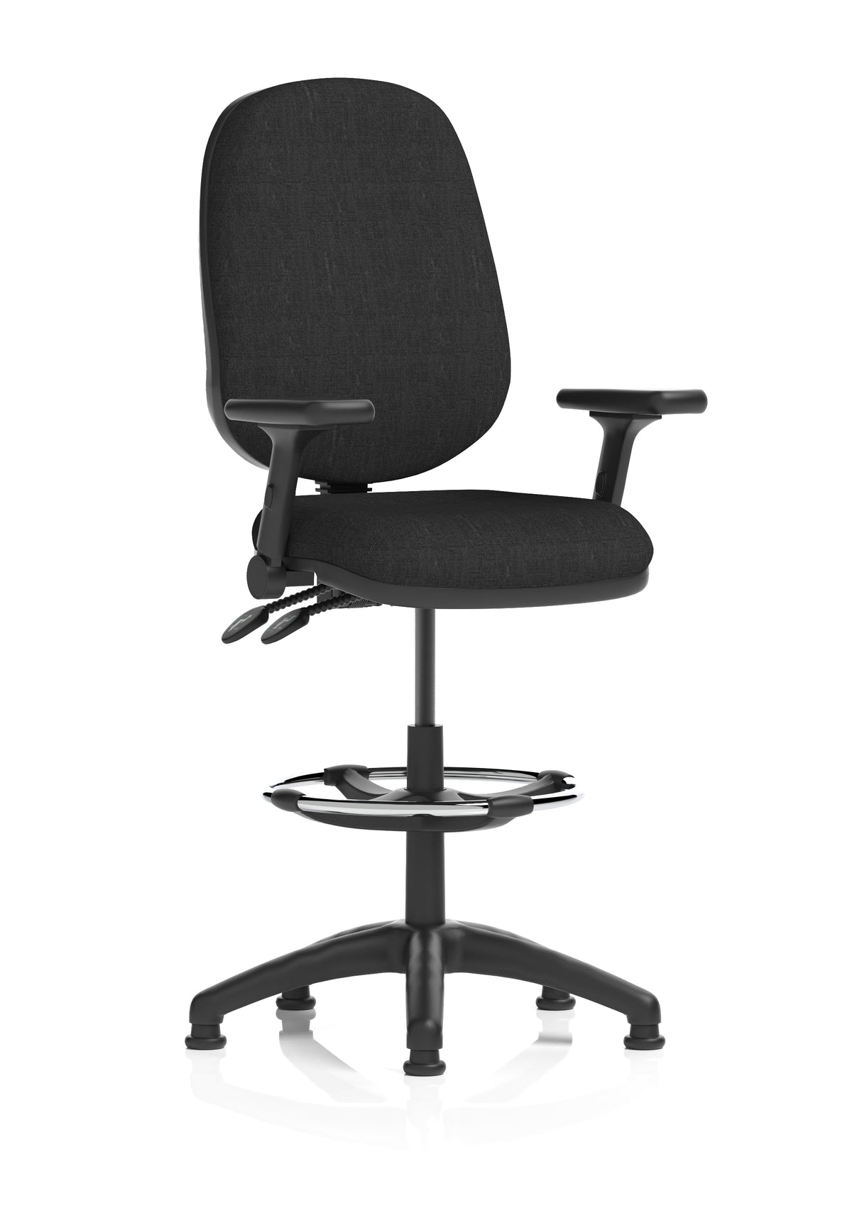 Sterling Medium Back Draughtsman Chair | Infinite Lock | Height Adjustable Back & Arms - Industrious Decor