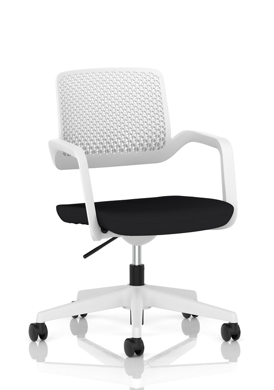 Cosmo Task Operator Chair White Black - Industrious Decor