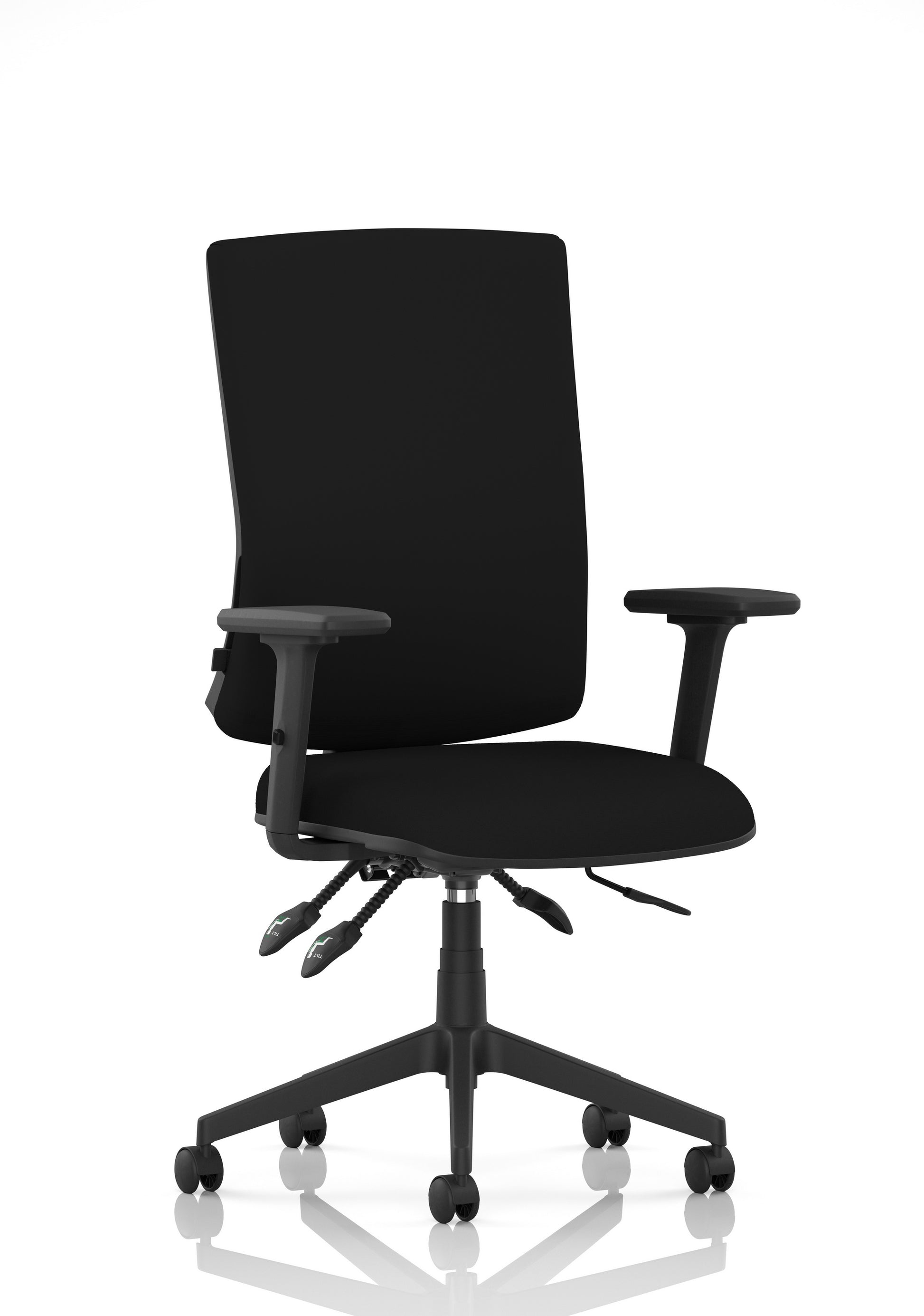 Orlena High Back Ergonomic Task Operator Office Chair Black Black With Arms - Industrious Decor