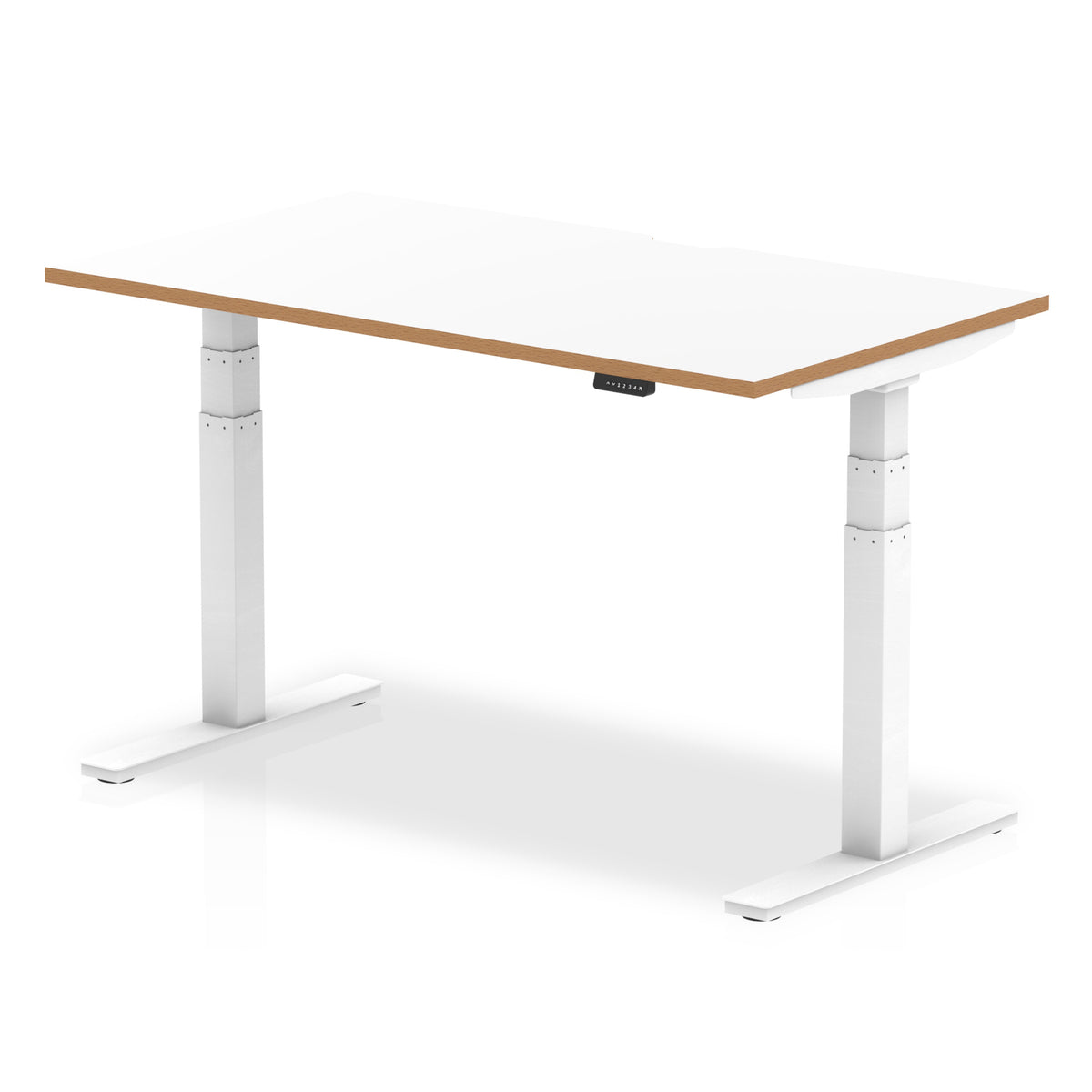 Rowan White Height Adjustable Desk 1400 Standard - Industrious Decor