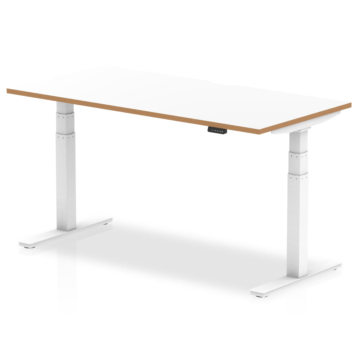 Rowan White Height Adjustable Desk 1600 Standard - Industrious Decor