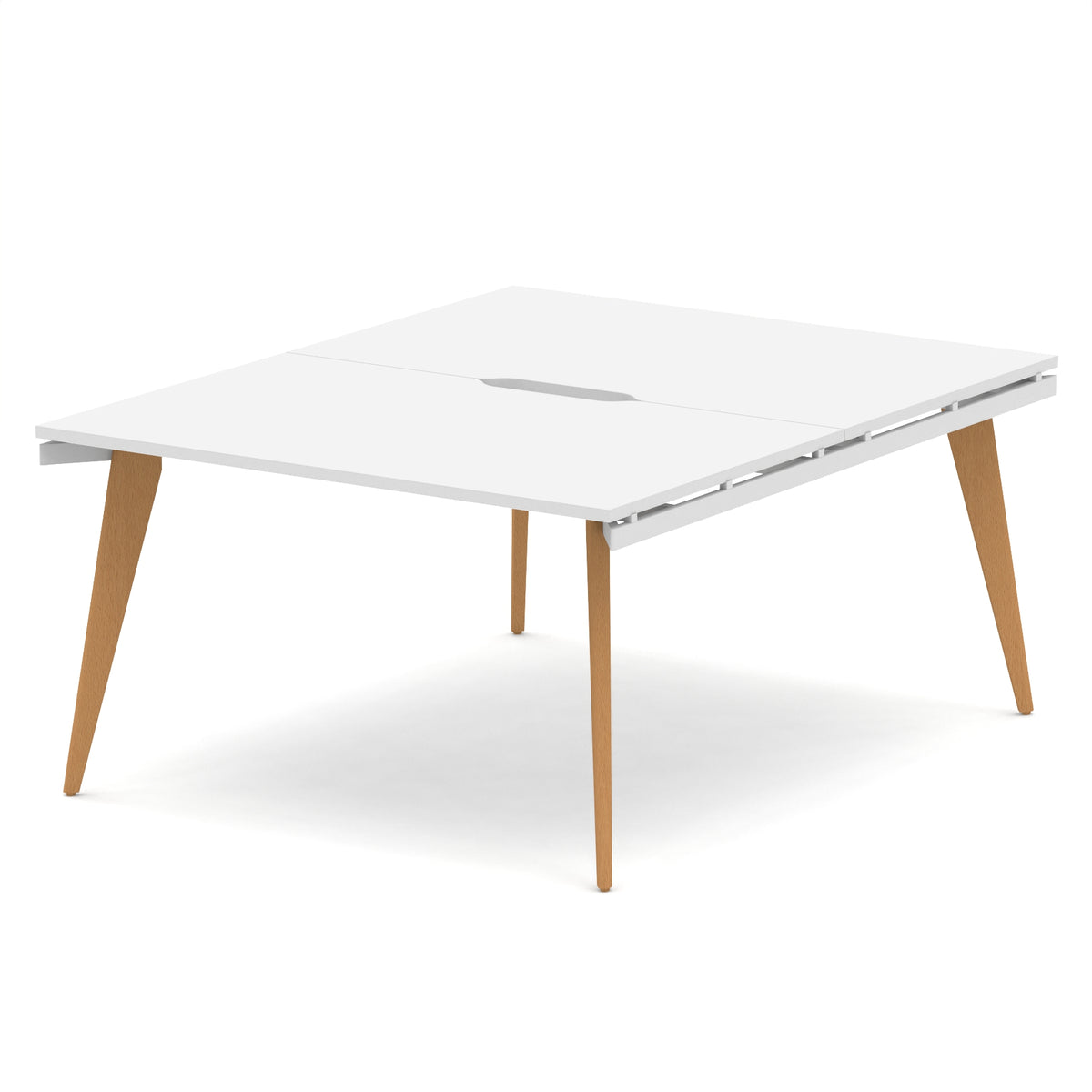 Strand Bench Desk – 2 Person White 1400 2 Person - Industrious Decor