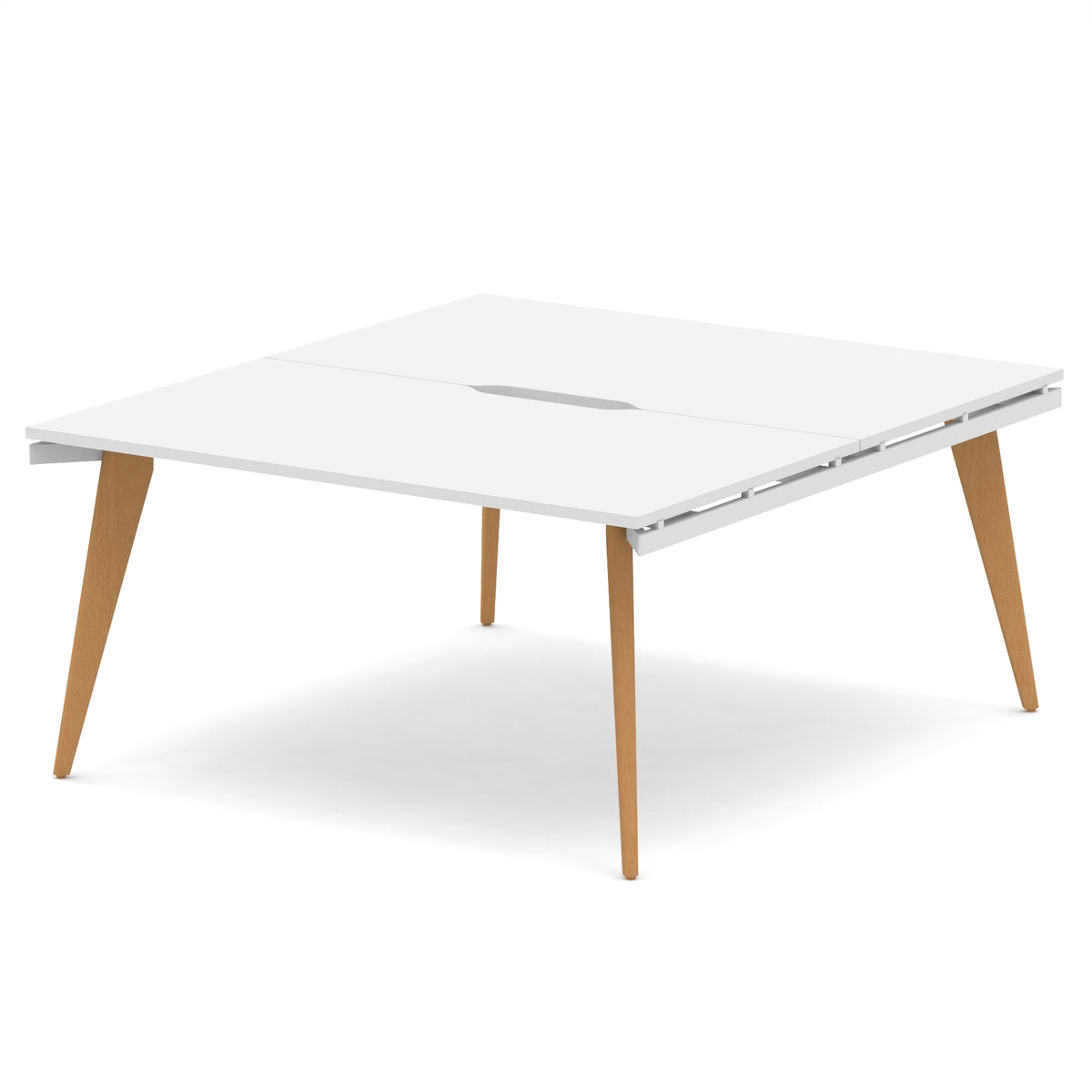 Strand Bench Desk – 2 Person White 1600 2 Person - Industrious Decor
