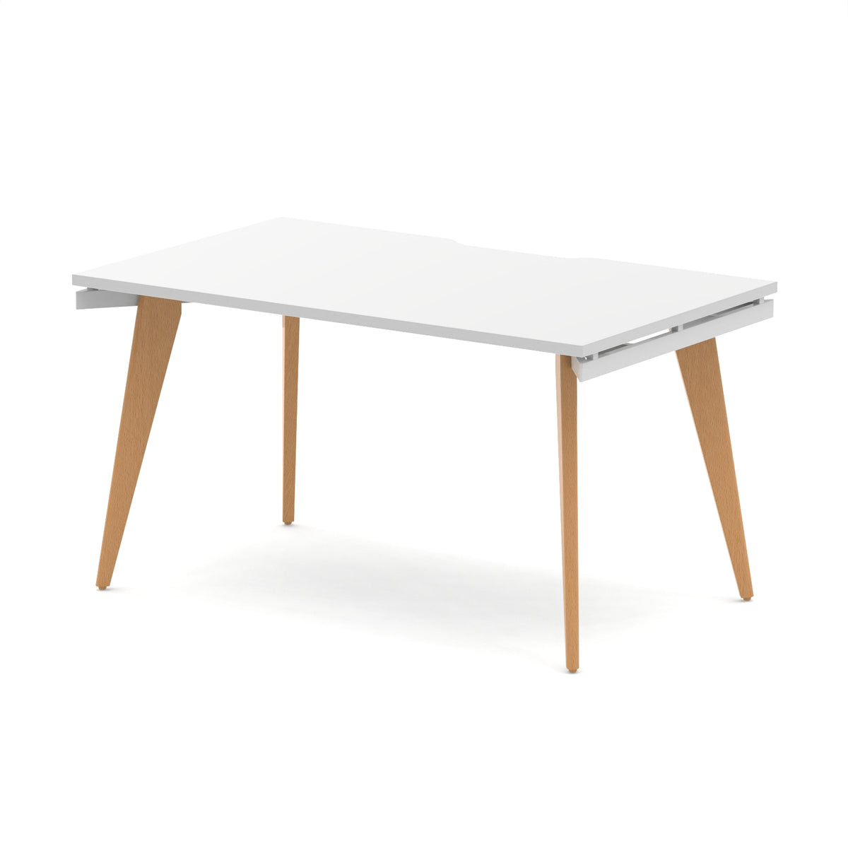 Strand Bench Desk – 1 Person White 1200 - Industrious Decor