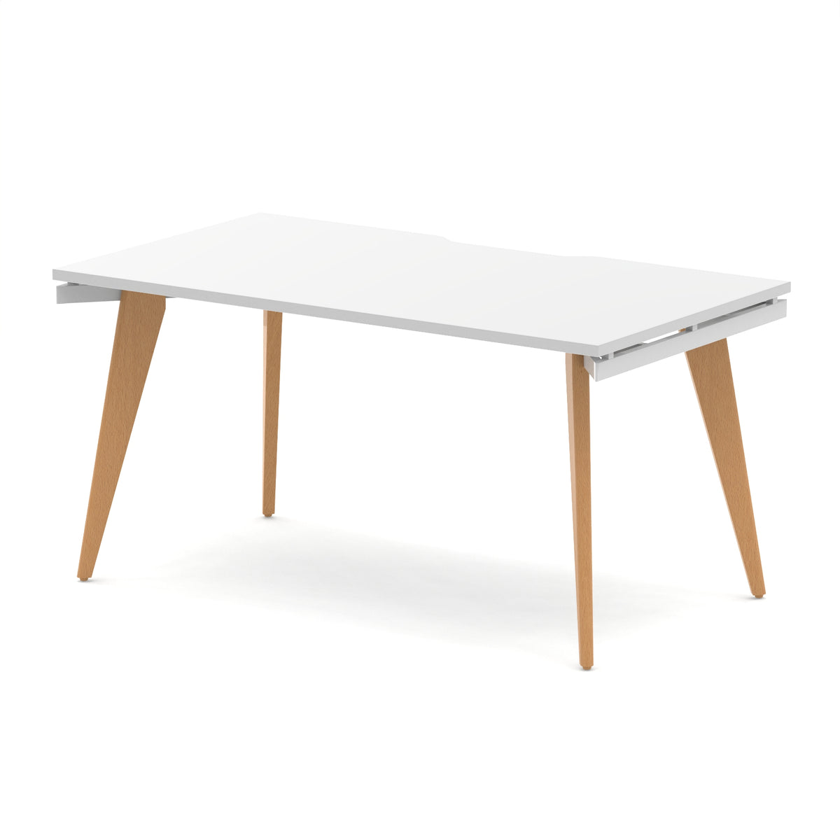 Strand Bench Desk – 1 Person White 1400 - Industrious Decor