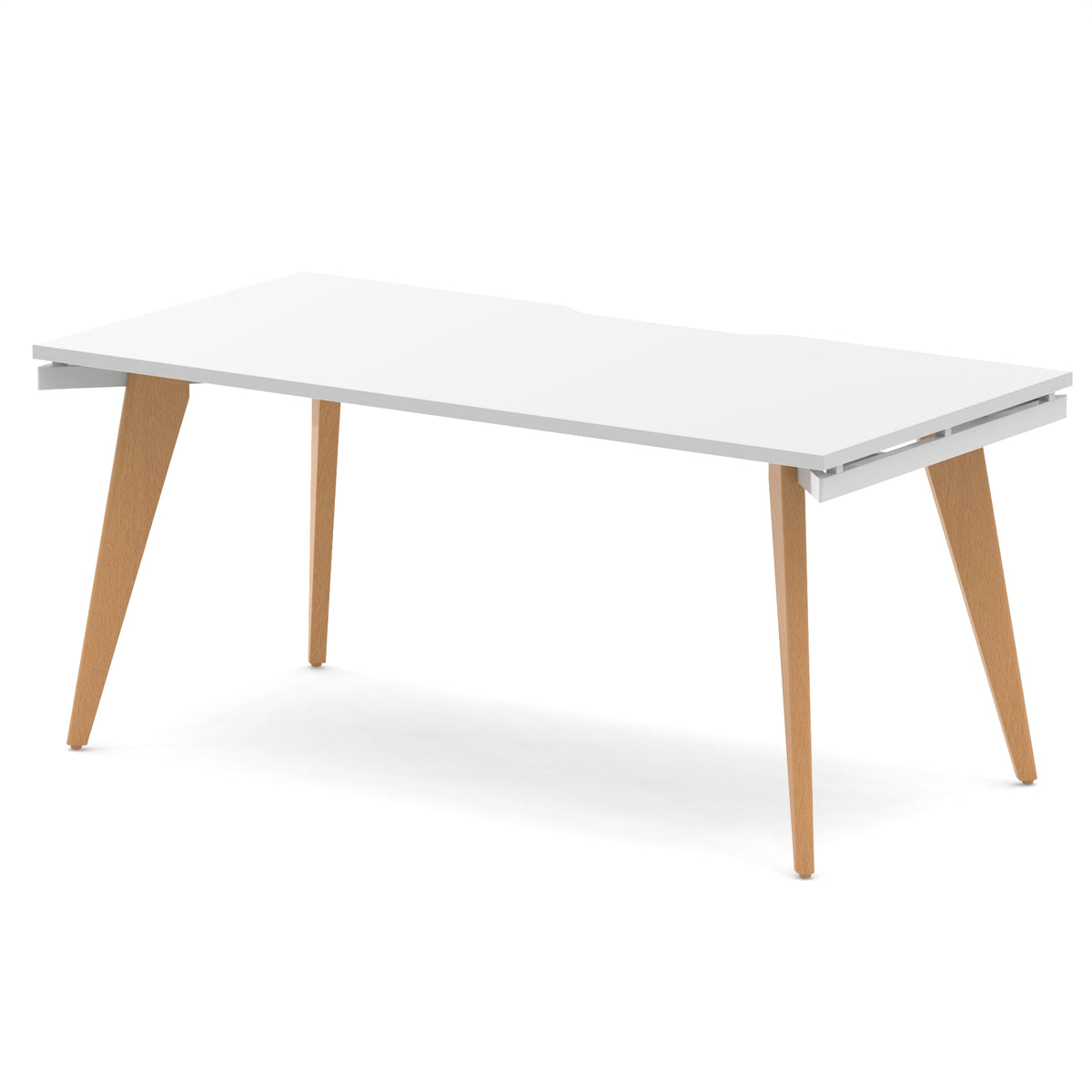 Strand Bench Desk – 1 Person White 1600 - Industrious Decor