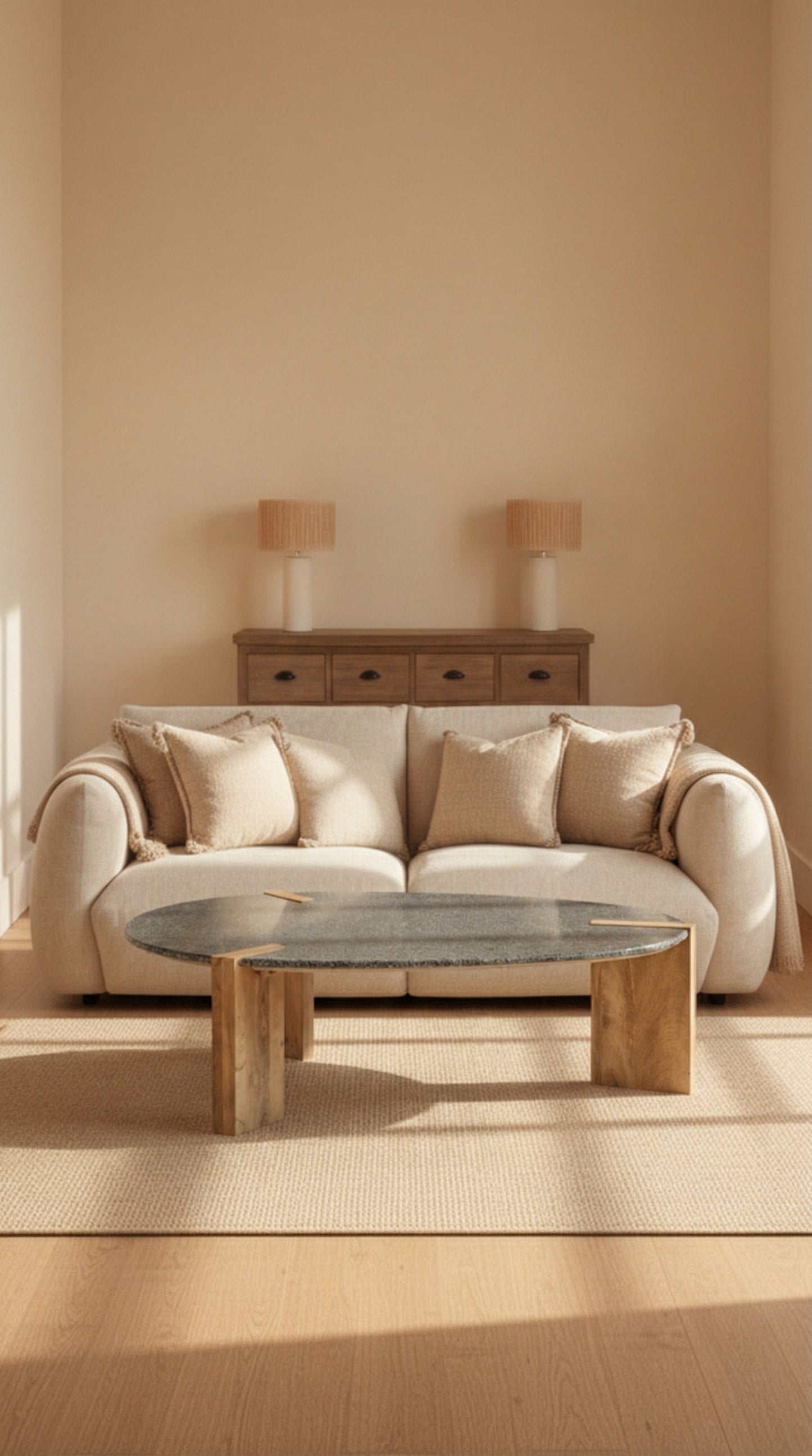 Axis Stone Coffee Table - Industrious Decor