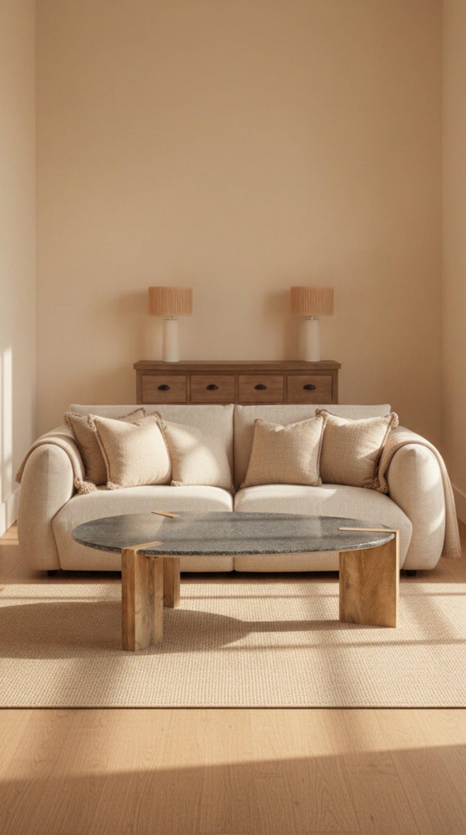 Axis Stone Coffee Table - Industrious Decor