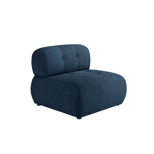 Loft Accent Chair - Navy Blue Boucle Lounge Chair - Industrious Decor