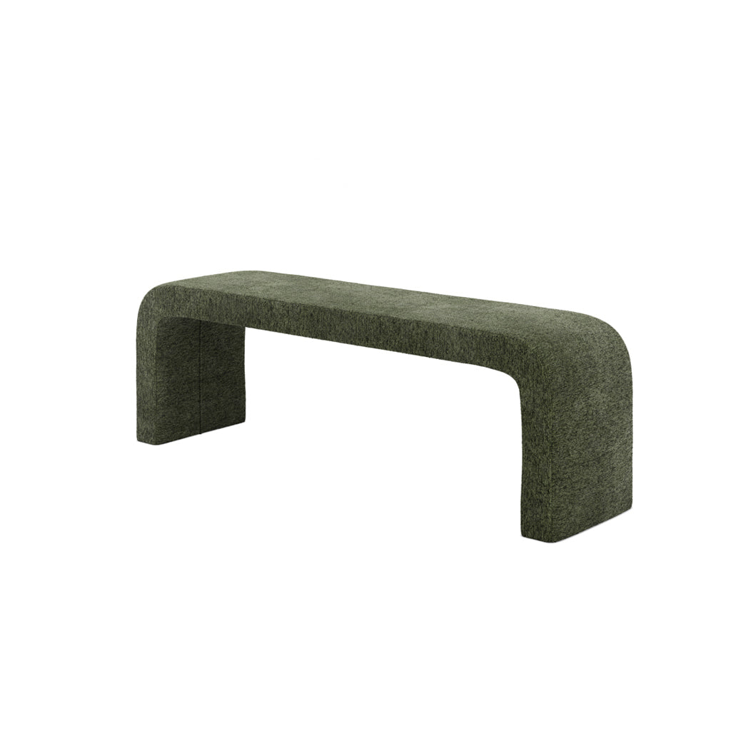 Barlow Bench Fern Boucle - Industrious Decor