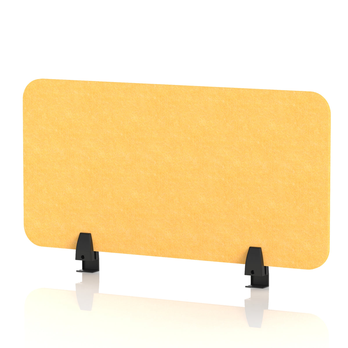 Commercial Acoustic Desktop Screen – Rectangle Buttercup Yellow 800 - Industrious Decor