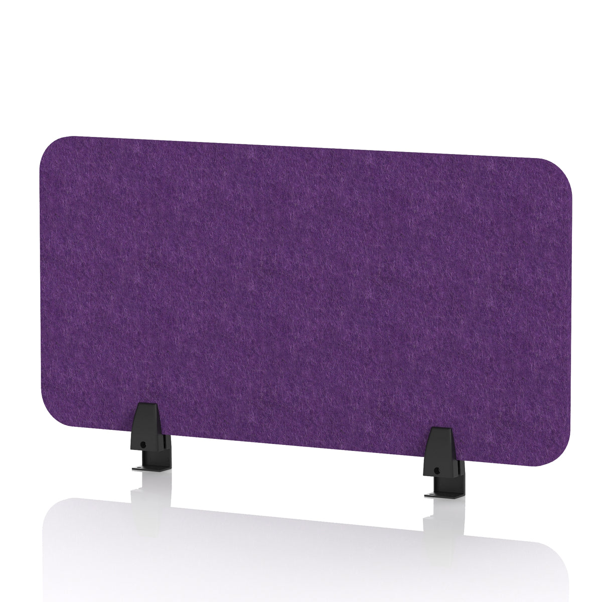 Commercial Acoustic Desktop Screen – Rectangle Plum Purple 800 - Industrious Decor