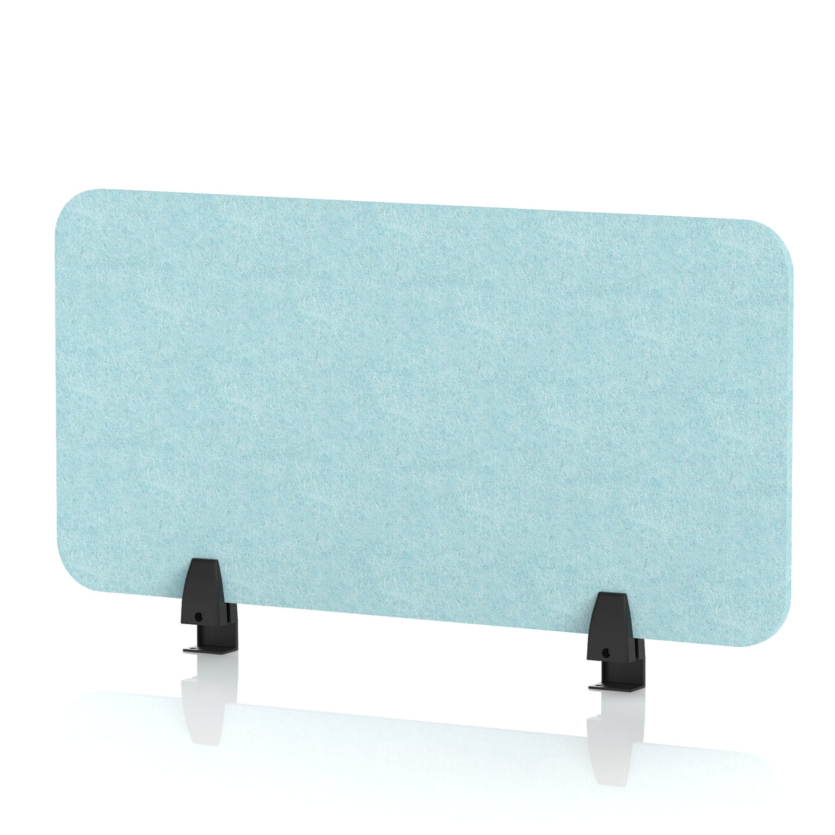 Commercial Acoustic Desktop Screen – Rectangle Sky Light Blue 800 - Industrious Decor