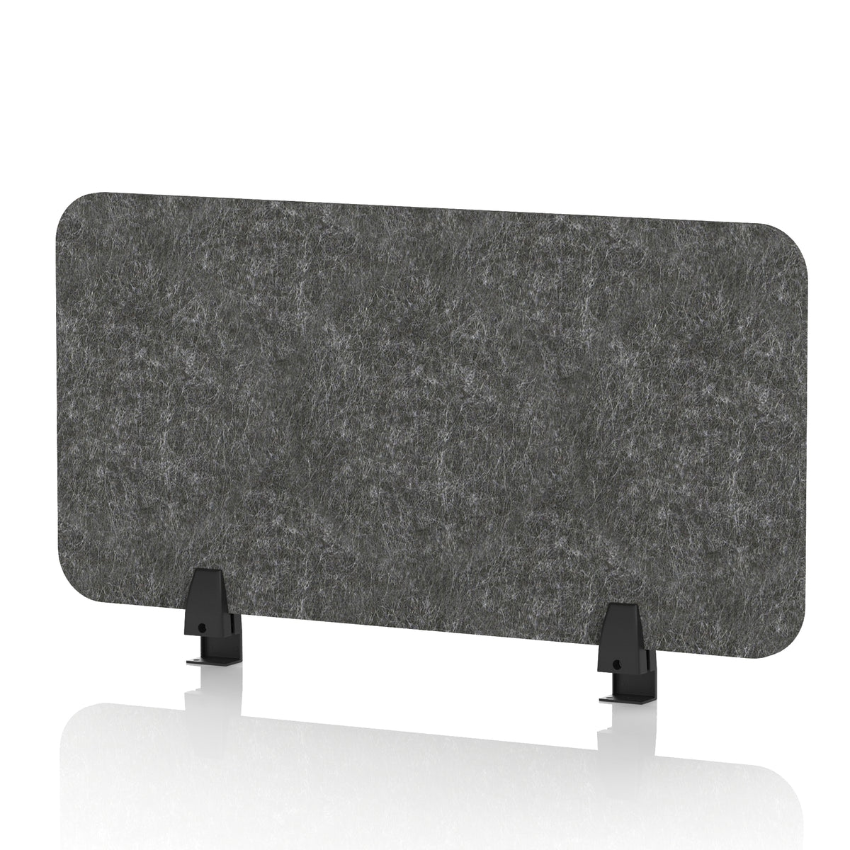 Commercial Acoustic Desktop Screen – Rectangle Graphite Charcoal 800 - Industrious Decor