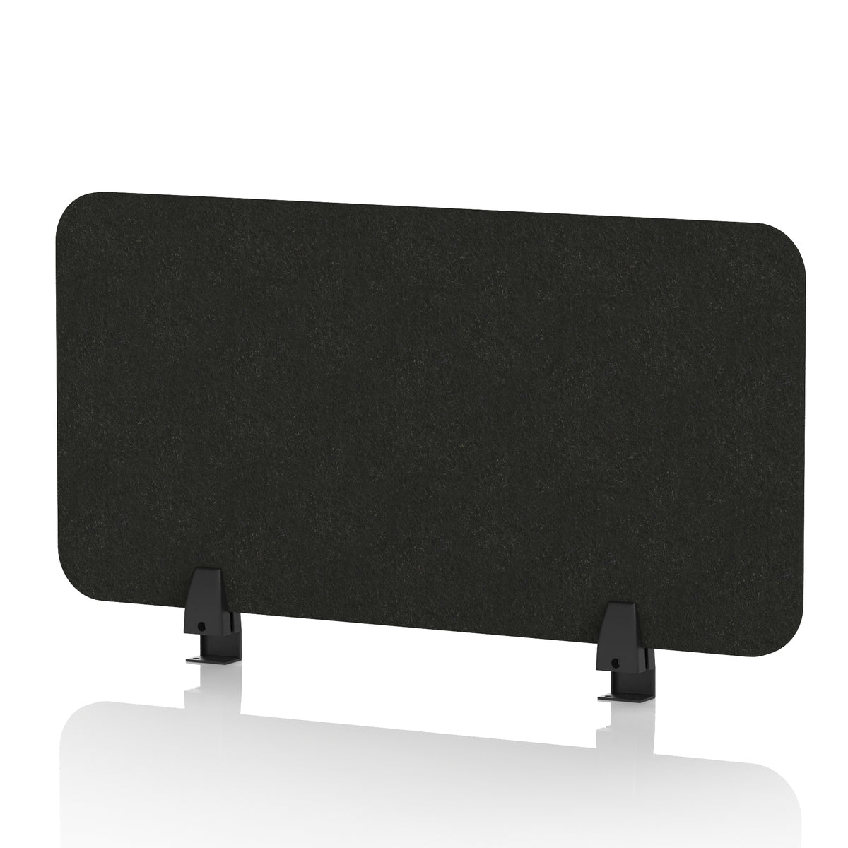 Commercial Acoustic Desktop Screen – Rectangle Raven Black 800 - Industrious Decor