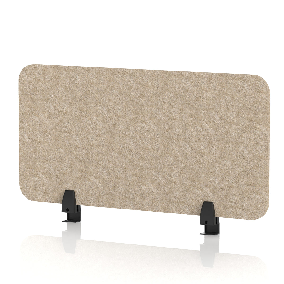 Commercial Acoustic Desktop Screen – Rectangle Oatmeal Beige 800 - Industrious Decor