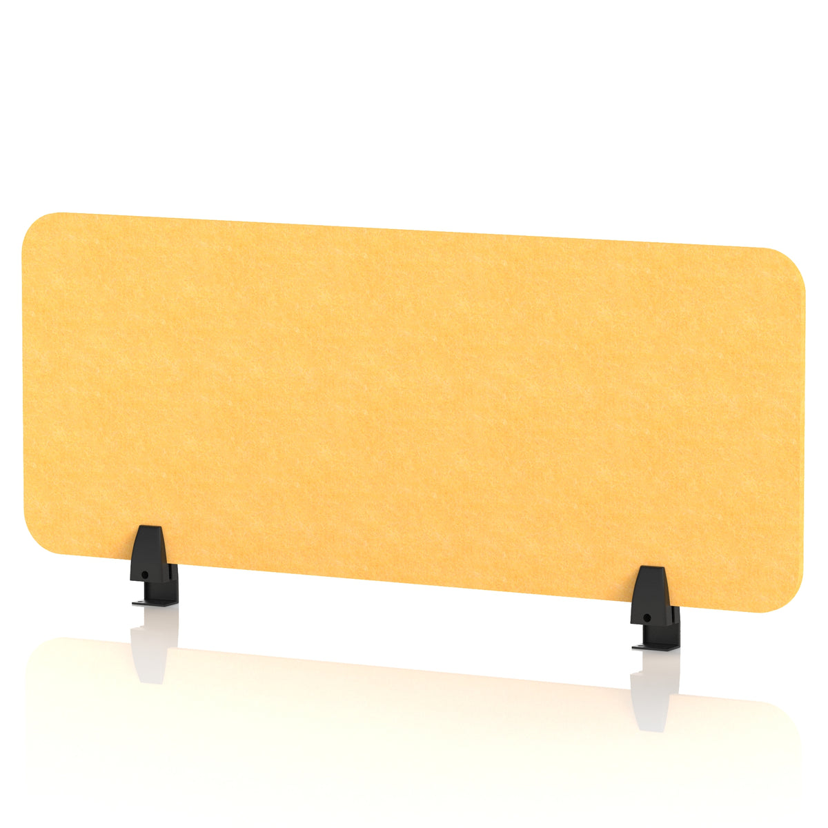 Commercial Acoustic Desktop Screen – Rectangle Buttercup Yellow 1000 - Industrious Decor