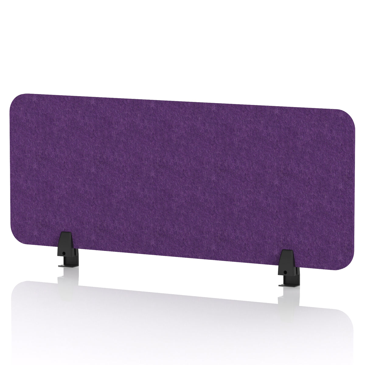 Commercial Acoustic Desktop Screen – Rectangle Plum Purple 1000 - Industrious Decor