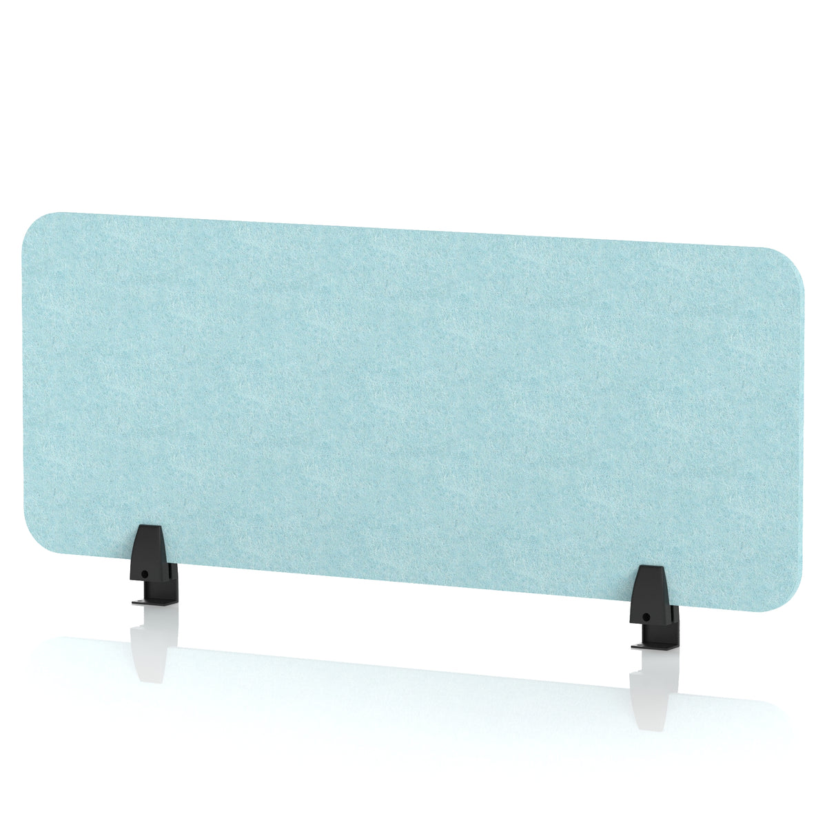 Commercial Acoustic Desktop Screen – Rectangle Sky Light Blue 1000 - Industrious Decor