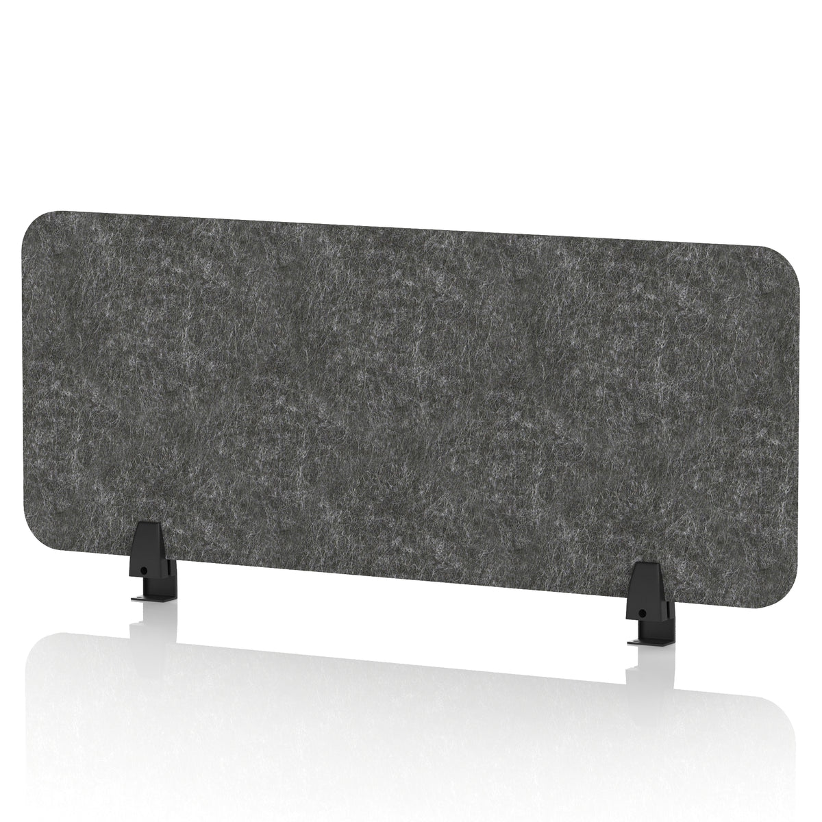 Commercial Acoustic Desktop Screen – Rectangle Graphite Charcoal 1000 - Industrious Decor