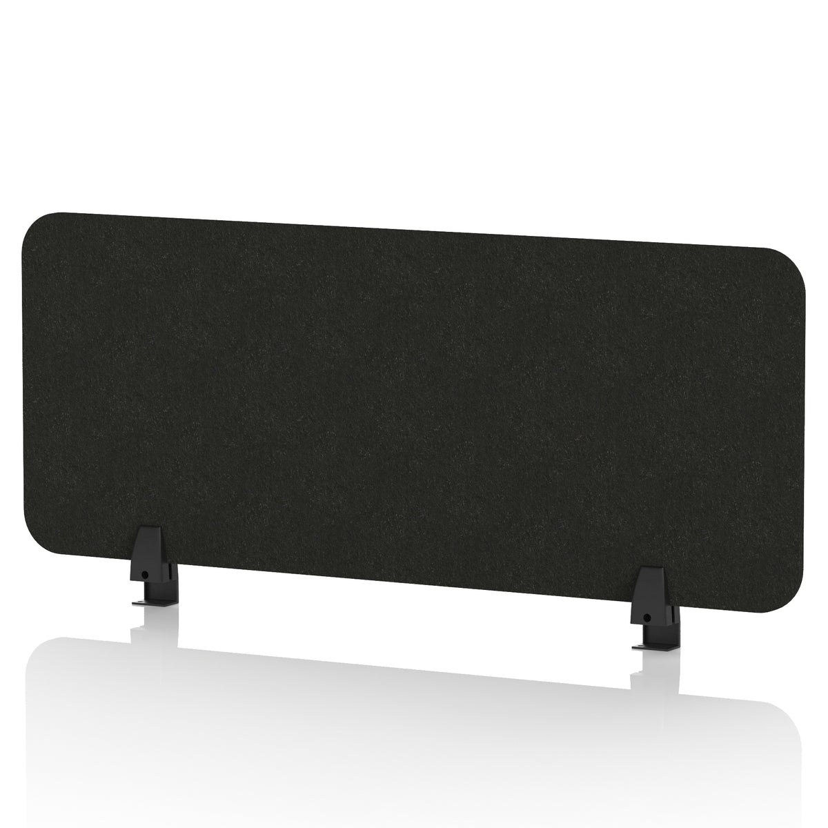 Commercial Acoustic Desktop Screen – Rectangle Raven Black 1000 - Industrious Decor
