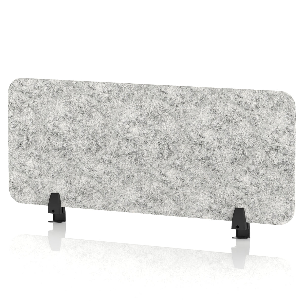 Commercial Acoustic Desktop Screen – Rectangle Pebble Light Grey 1000 - Industrious Decor