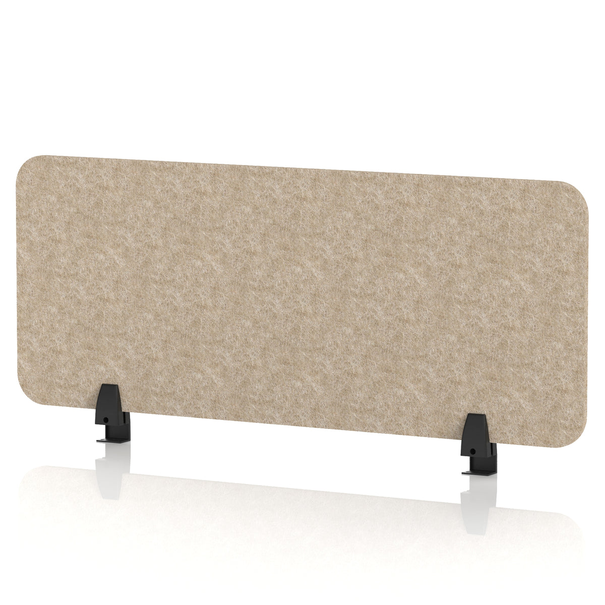 Commercial Acoustic Desktop Screen – Rectangle Oatmeal Beige 1000 - Industrious Decor