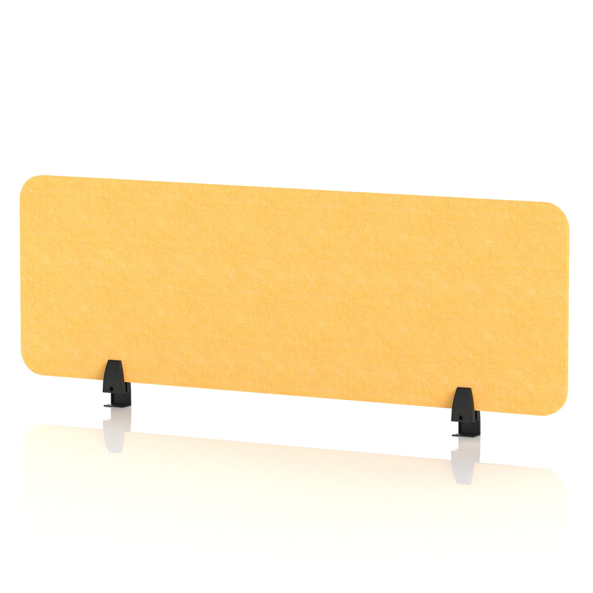 Commercial Acoustic Desktop Screen – Rectangle Buttercup Yellow 1200 - Industrious Decor