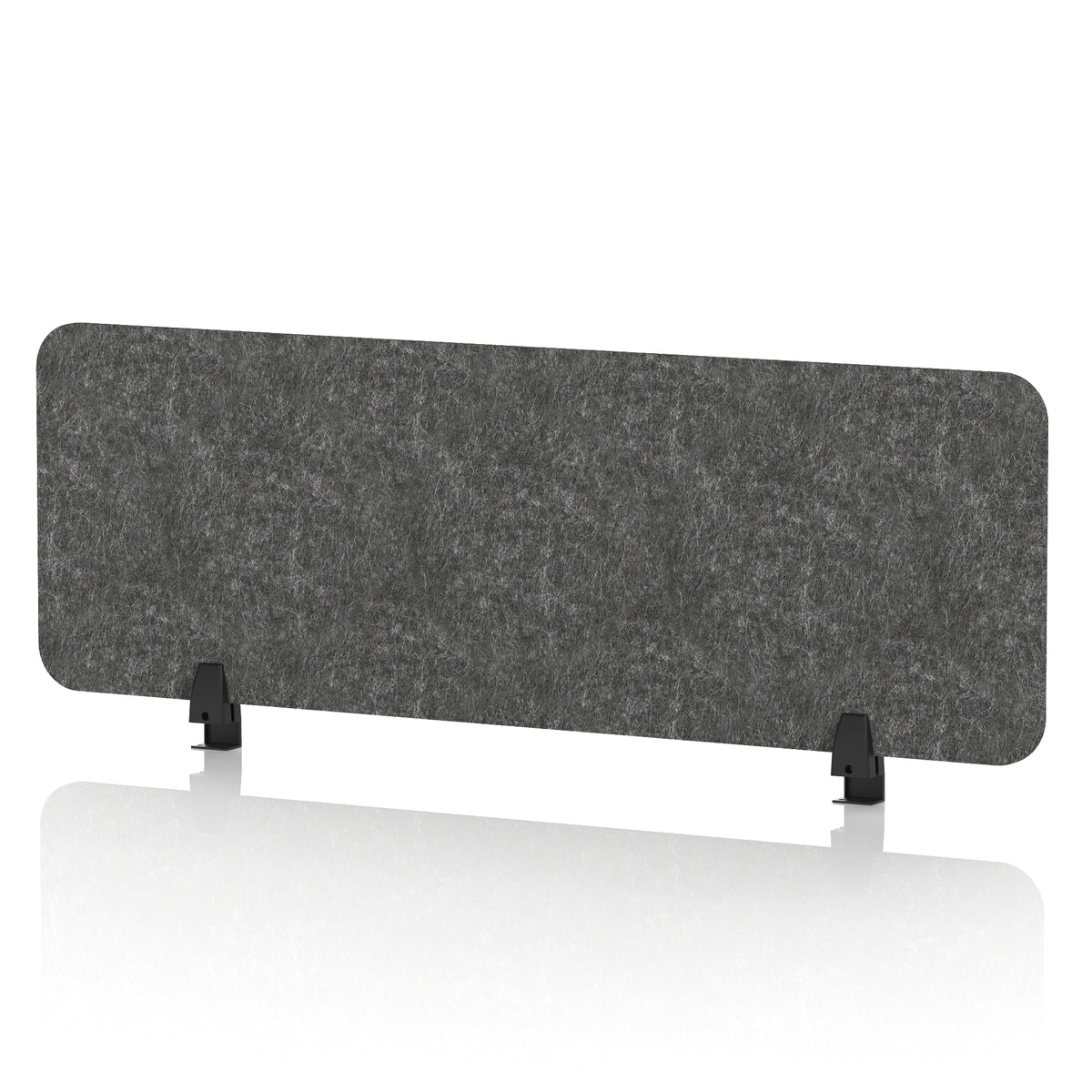 Commercial Acoustic Desktop Screen – Rectangle Graphite Charcoal 1200 - Industrious Decor