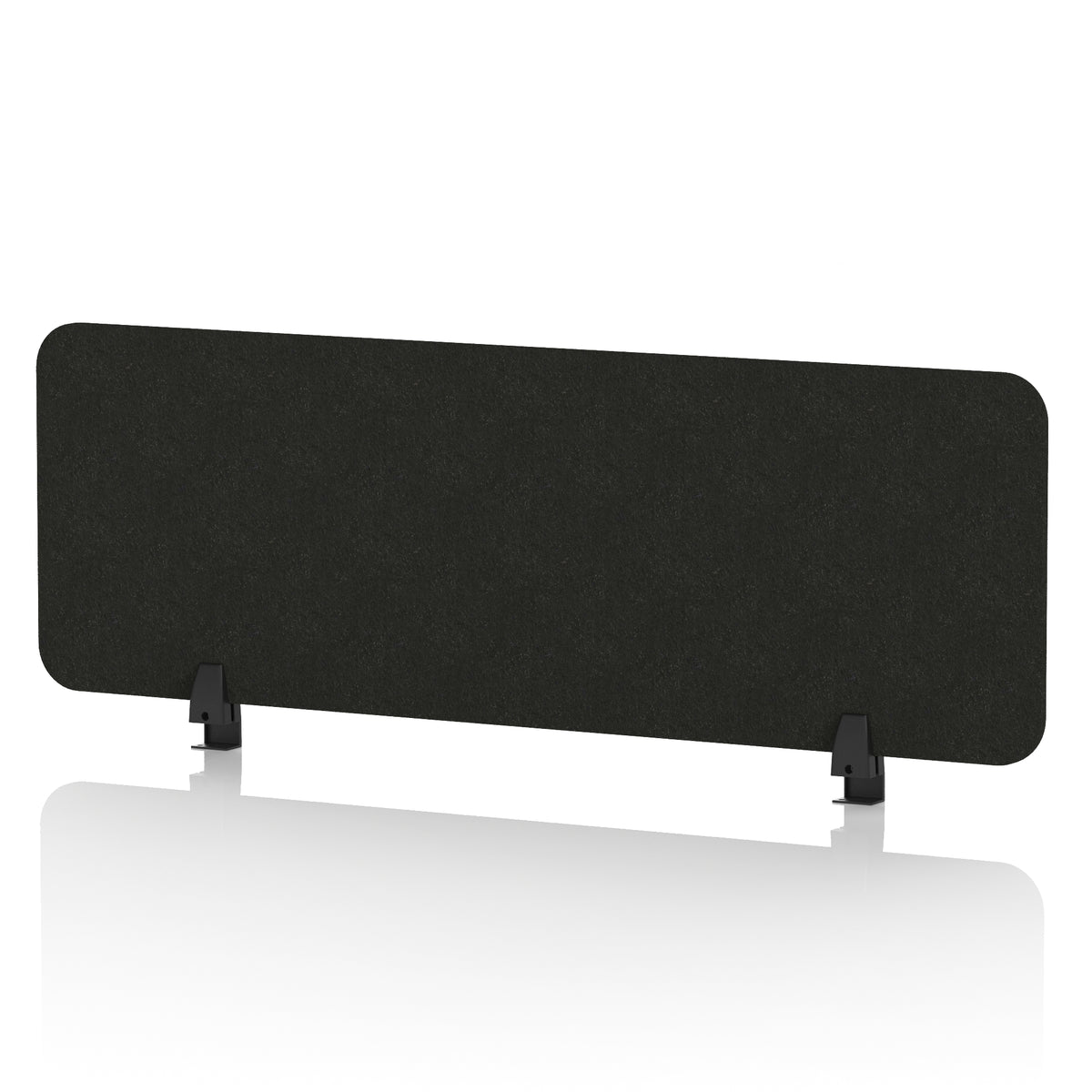 Commercial Acoustic Desktop Screen – Rectangle Raven Black 1200 - Industrious Decor