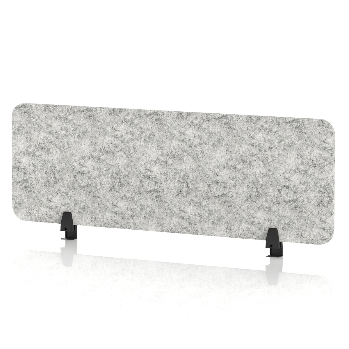 Commercial Acoustic Desktop Screen – Rectangle Pebble Light Grey 1200 - Industrious Decor