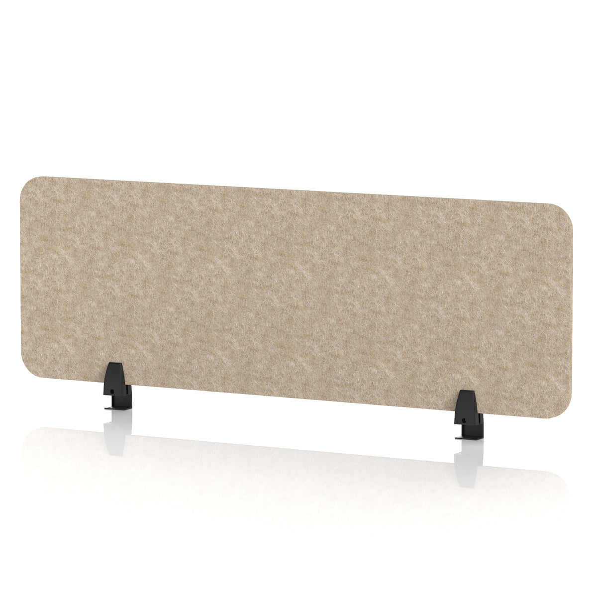 Commercial Acoustic Desktop Screen – Rectangle Oatmeal Beige 1200 - Industrious Decor