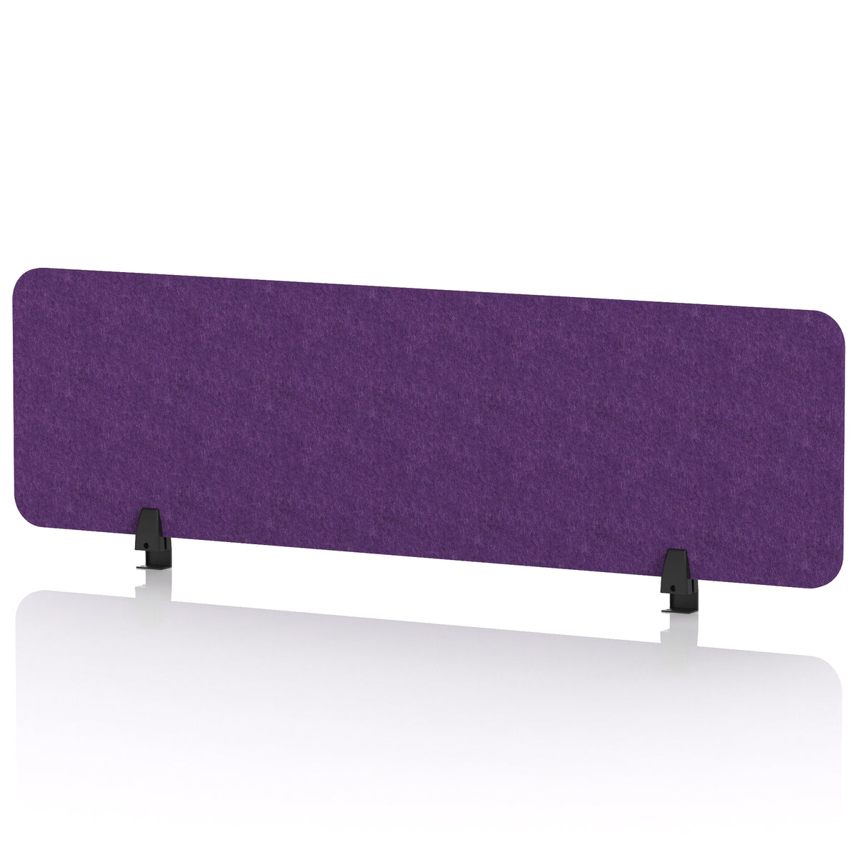 Commercial Acoustic Desktop Screen – Rectangle Plum Purple 1400 - Industrious Decor