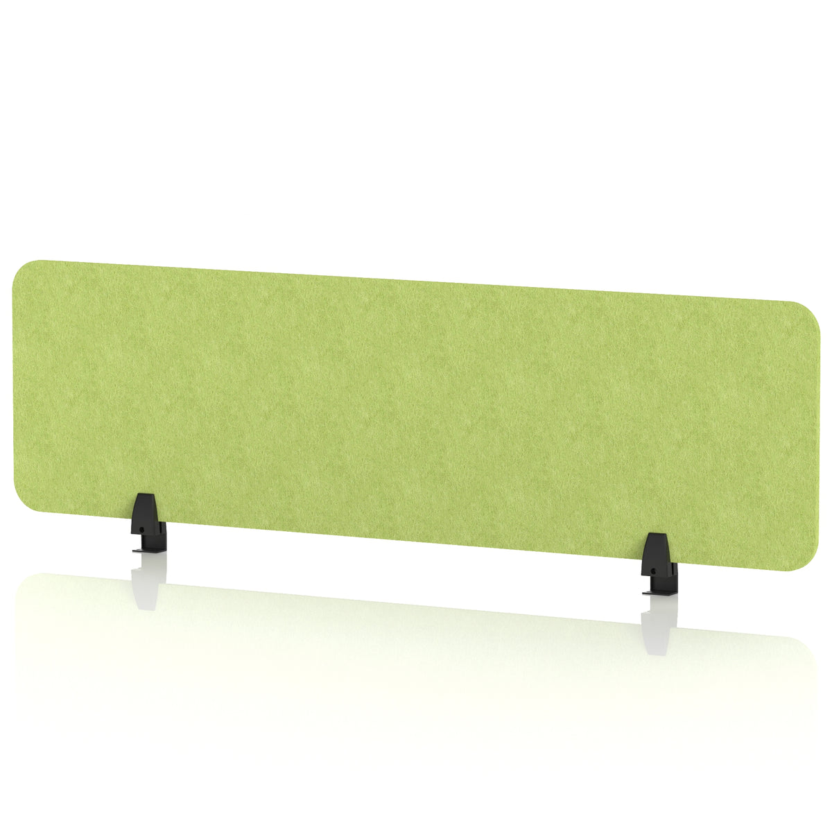 Commercial Acoustic Desktop Screen – Rectangle Lime Green 1400 - Industrious Decor