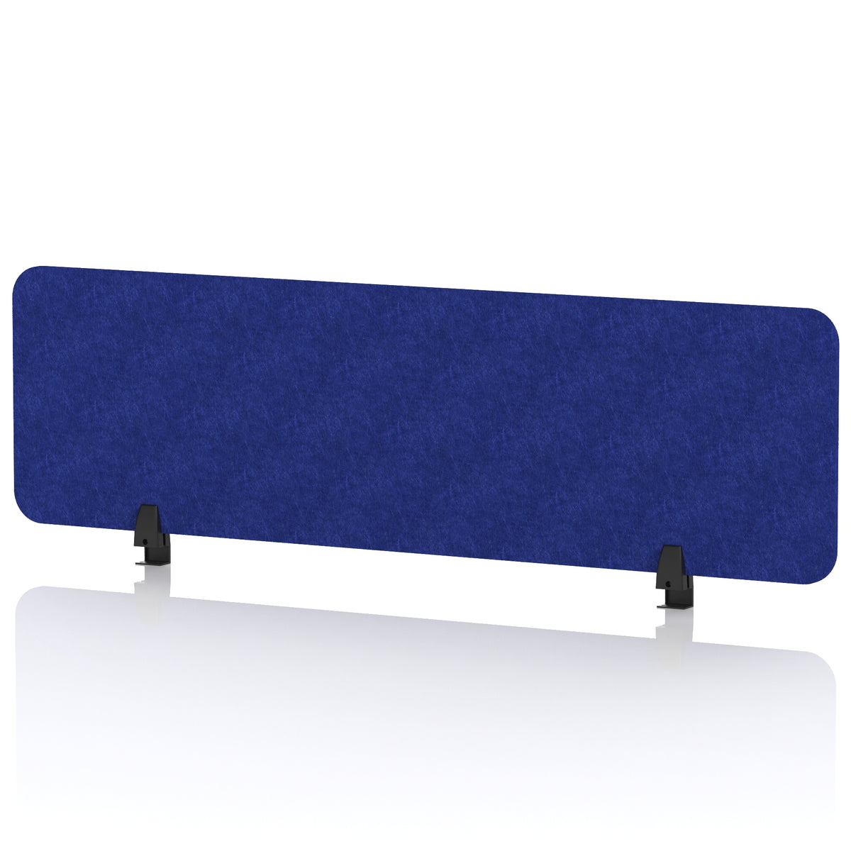 Commercial Acoustic Desktop Screen – Rectangle Cobalt Blue 1400 - Industrious Decor