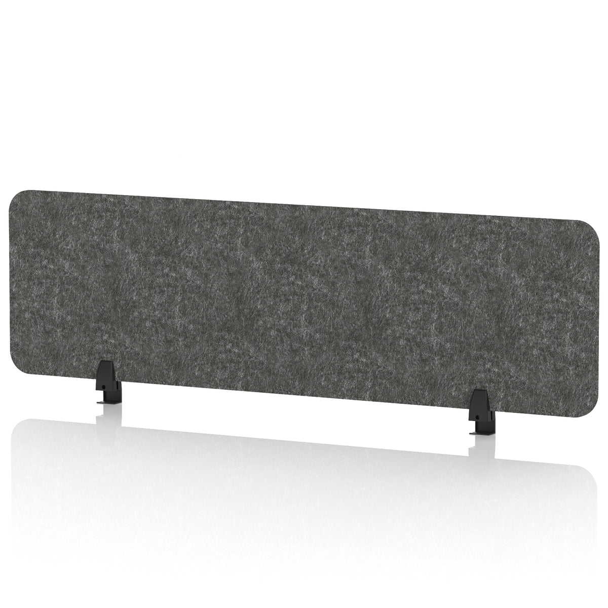 Commercial Acoustic Desktop Screen – Rectangle Graphite Charcoal 1400 - Industrious Decor