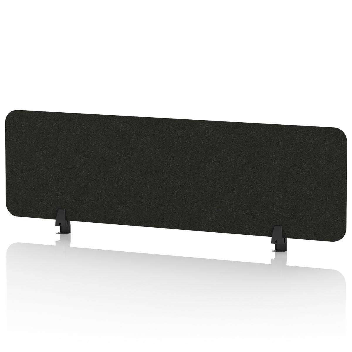 Commercial Acoustic Desktop Screen – Rectangle Raven Black 1400 - Industrious Decor