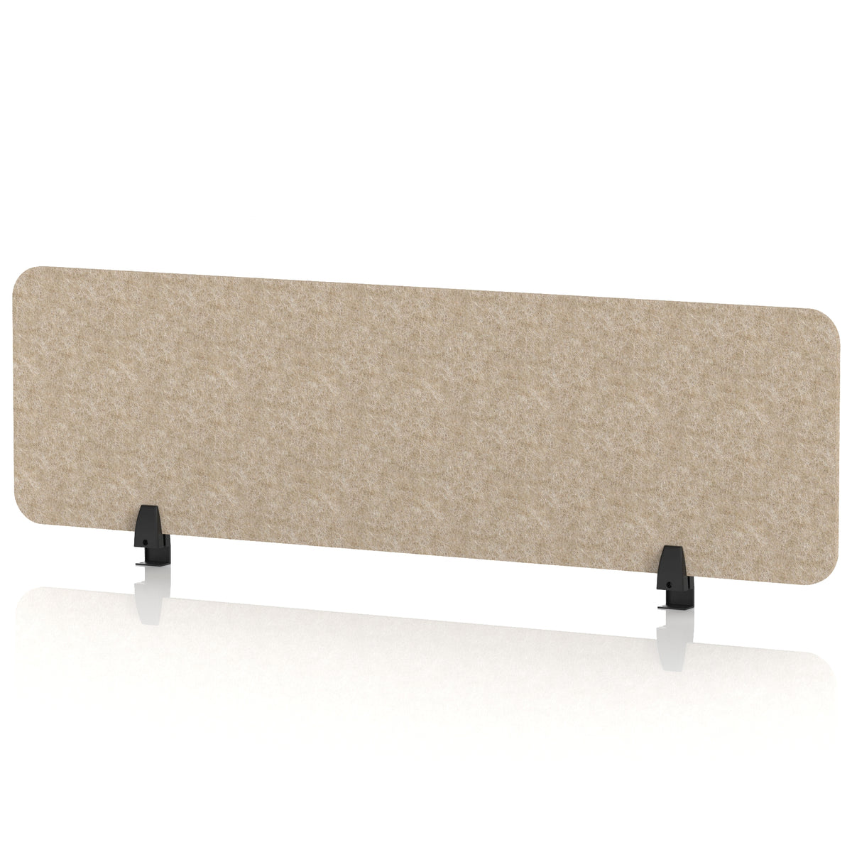Commercial Acoustic Desktop Screen – Rectangle Oatmeal Beige 1400 - Industrious Decor